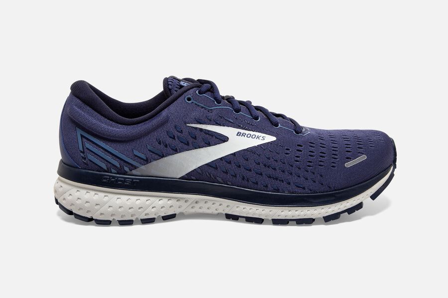 Brooks Israel Ghost 13 Road Running Shoes Mens - Navy/Silver - GKL-164873